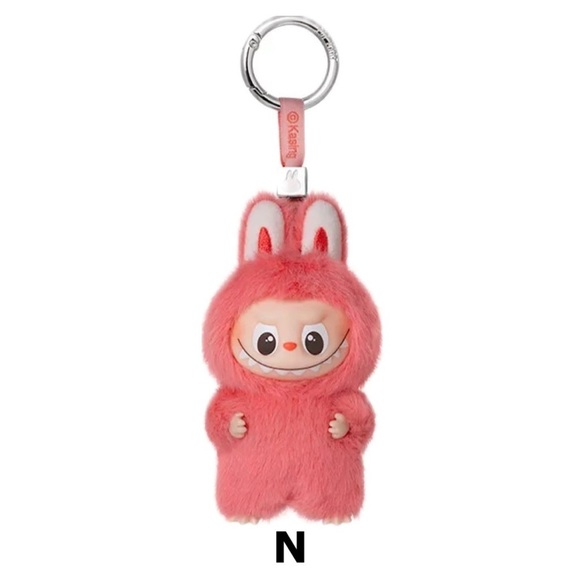 POP MART Other - [NEW] POP MART Mini Labubu Pin for Love Vinyl Plush Pendant (N-Z) - N Coral Pink